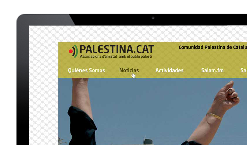 Diseño web, www.palestina.cat